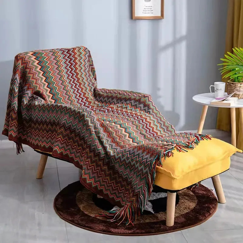 BOHEMIAN KNITTED BLANKET