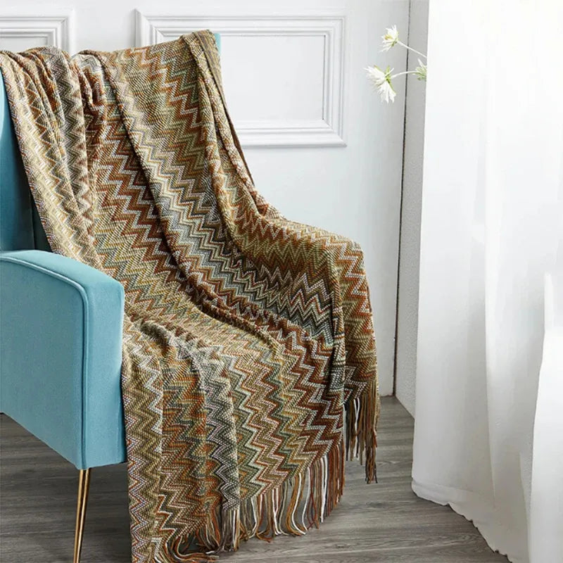 BOHEMIAN KNITTED BLANKET