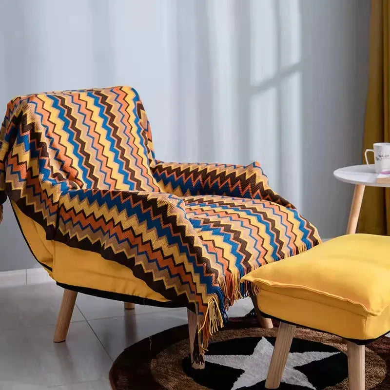 BOHEMIAN KNITTED BLANKET