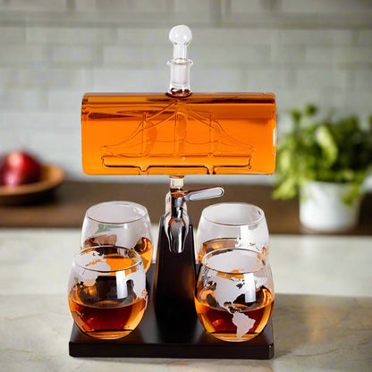 BOAT WHISKEY DECANTER SET