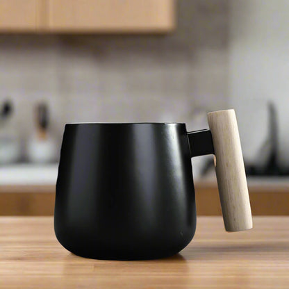 NORDIC WOODEN HANDLE MUG