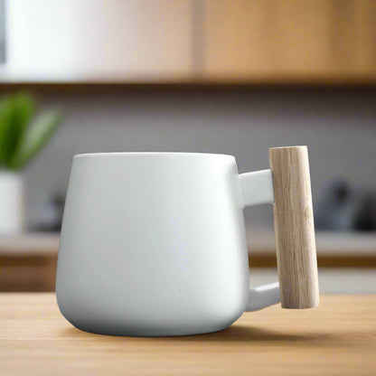 NORDIC WOODEN HANDLE MUG