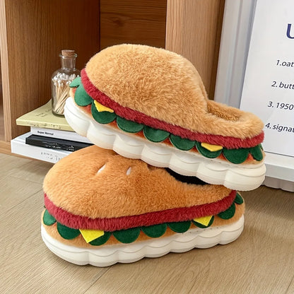 COZY BURGER SLIPPERS