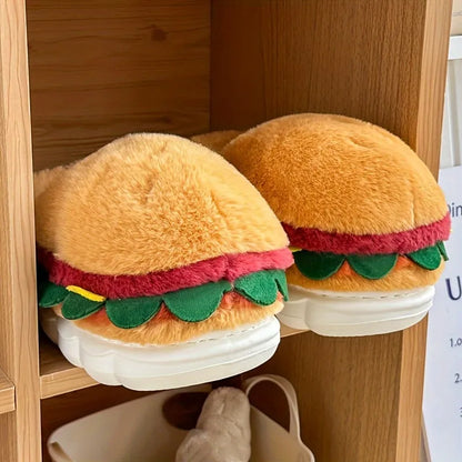 COZY BURGER SLIPPERS