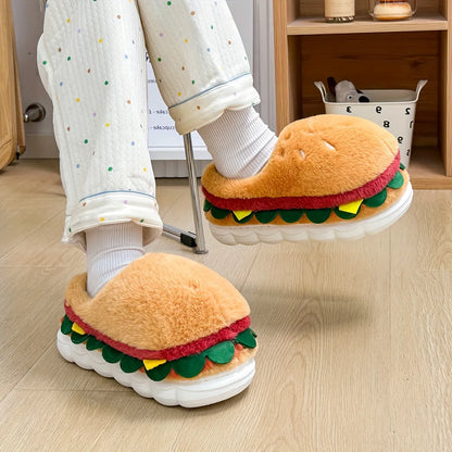 COZY BURGER SLIPPERS